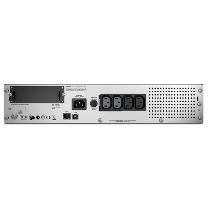 Источник бесперебойного питания APC Smart-UPS SMT750RMI2U, 500Вт, 750ВА, черный