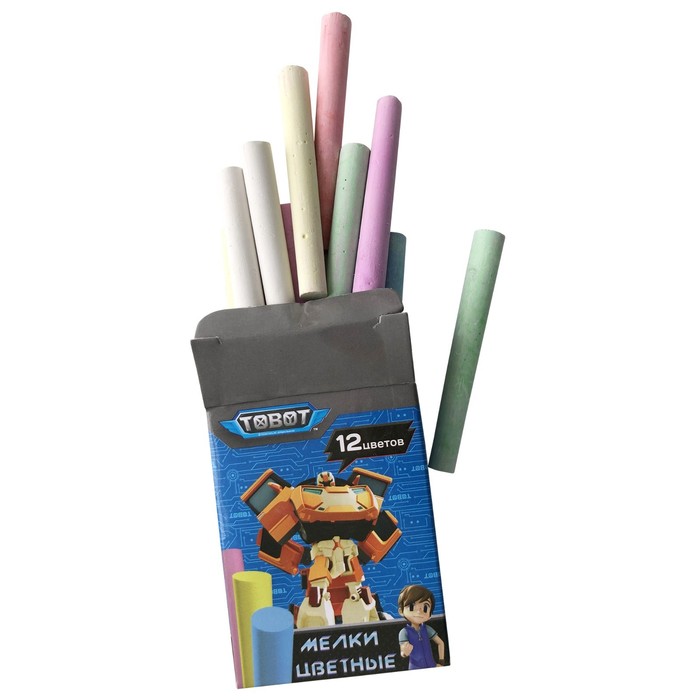 Мелки цветные 12 штук Tobot