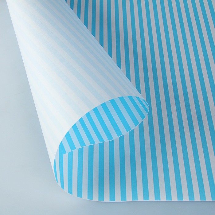 Бумага упаковочная крафт "Полоски голубые", 0,5 х 10 м, 70 г