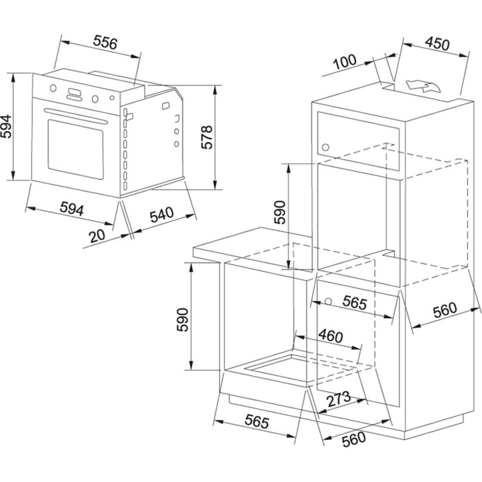 Духовой шкаф Franke GL 66 M NT BK, 66 л, электрический, 6 режимов, класс А, черный