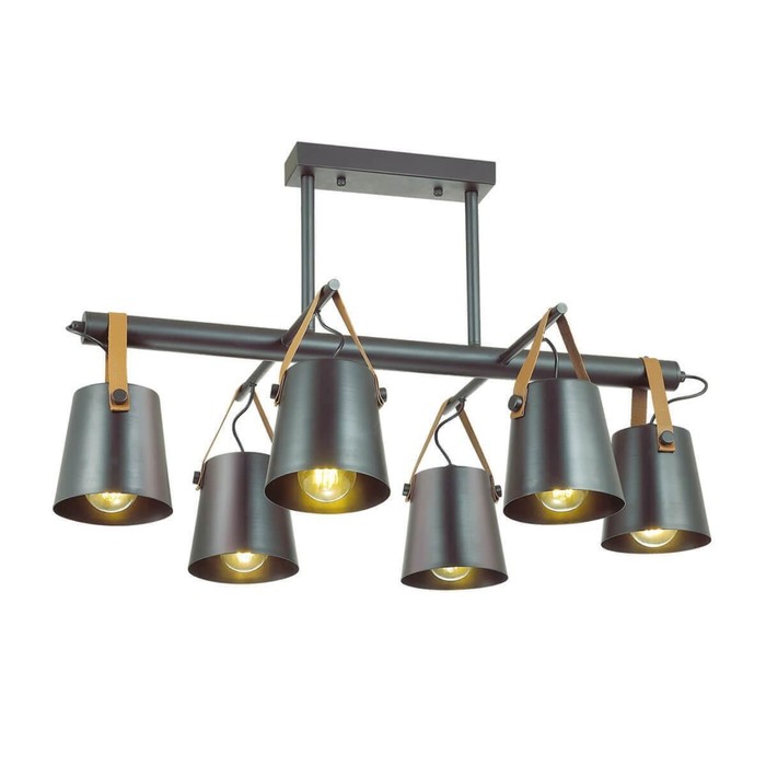 Люстра TRISTEN 6x60Вт E27 чёрный 77,5x46x45см