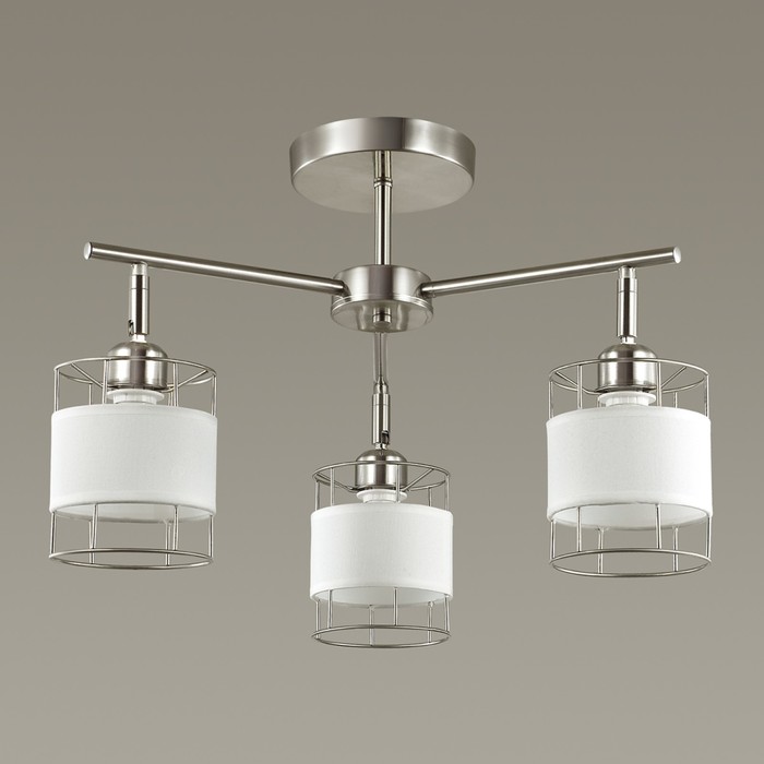 Люстра KAYDEN 3x60Вт E14 никель 55x55x34см