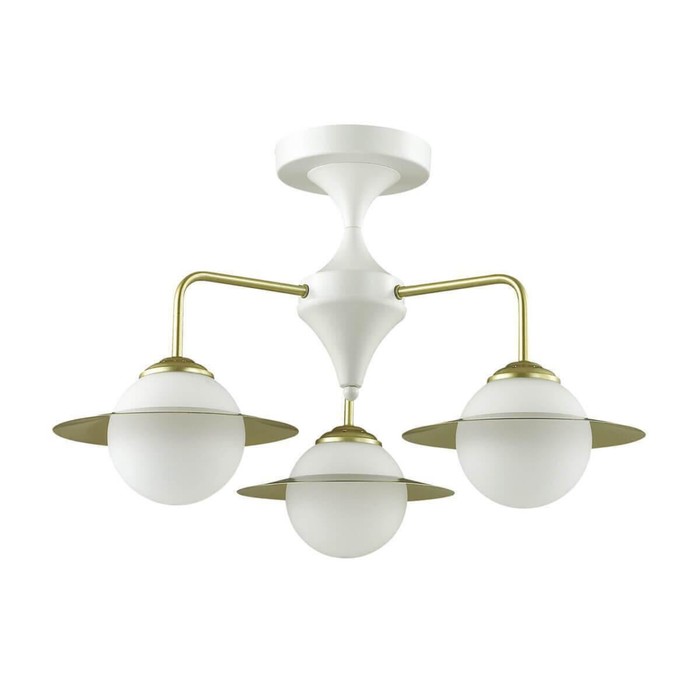 Люстра PRISCILLA 3x60Вт E14 белый, золото 56x56x35,5см