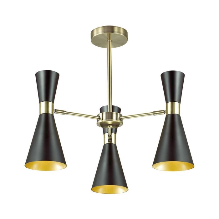 Люстра QUINN 3x60Вт E14 бронза, чёрный 55x55x44,5см