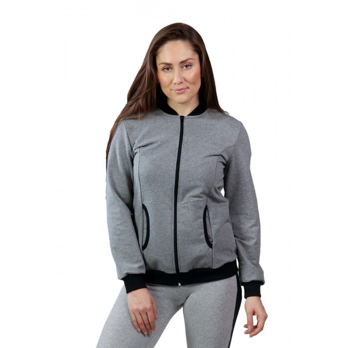 Бомбер женский, размер 50, цвет серый ФБ1320