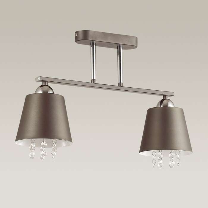 Люстра HANNAH 2x40Вт E27 серый 50x14x32см