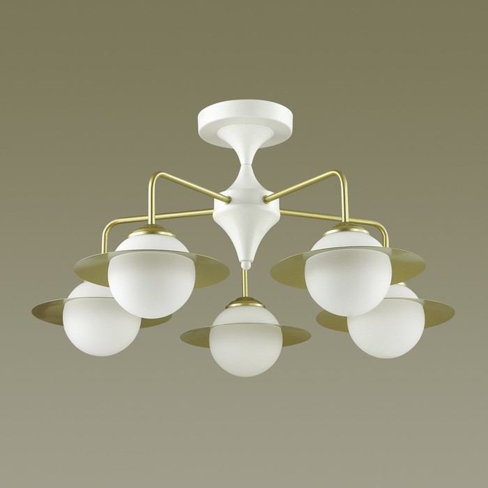 Люстра PRISCILLA 5x60Вт E14 белый, золото 56x56x35,5см