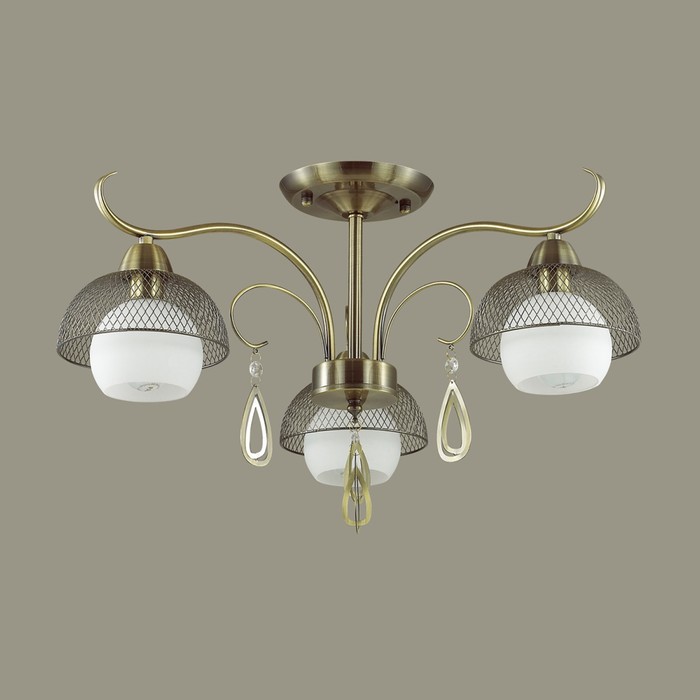 Люстра CECILLIA 3x60Вт E14 бронза, белый 60,5x60,5x35см