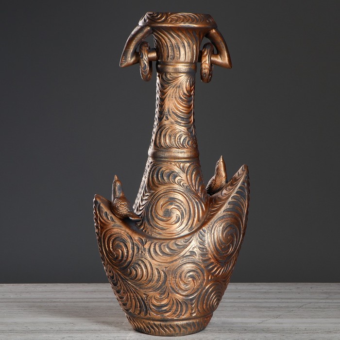 Ваза "Альфонс" медь микс