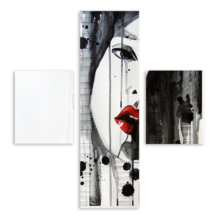 Модульная картина на стекле "Образ" 120*129 см