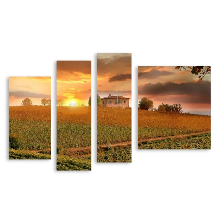 Модульная картина "Вечерняя Тоскана" 120*71 см