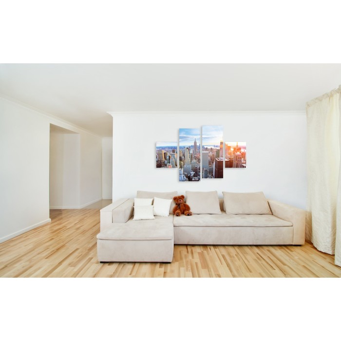 Модульная картина на стекле "Нью-Йорк" 90*59 см