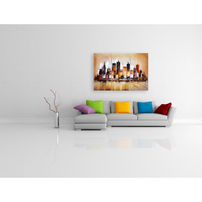 Модульная картина на стекле "Сиеста" 120*88 см