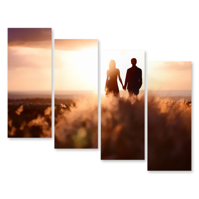 Модульная картина на стекле "Вместе навсегда" 150*113 см