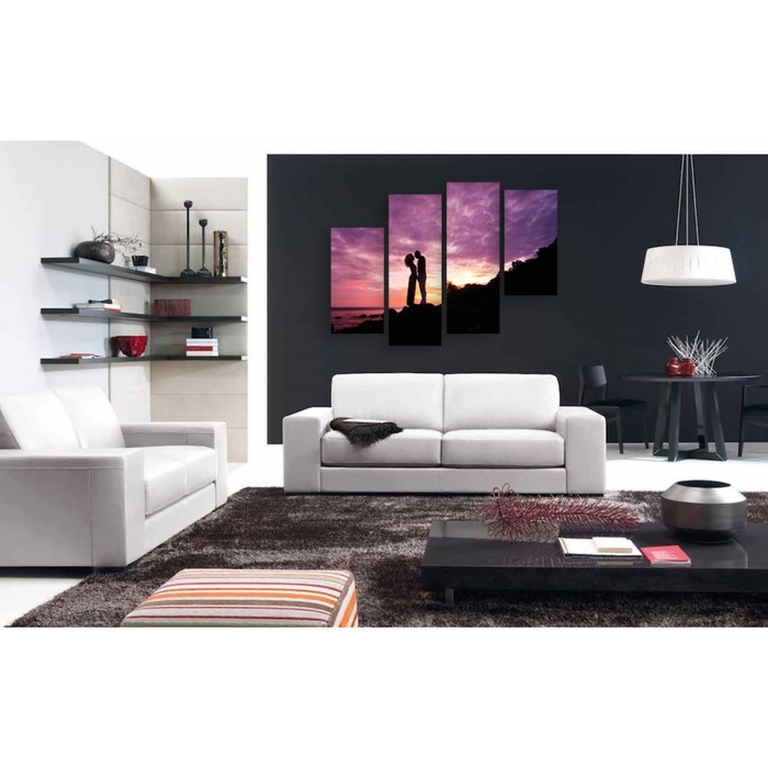 Модульная картина на стекле "Любовь" 90*66 см