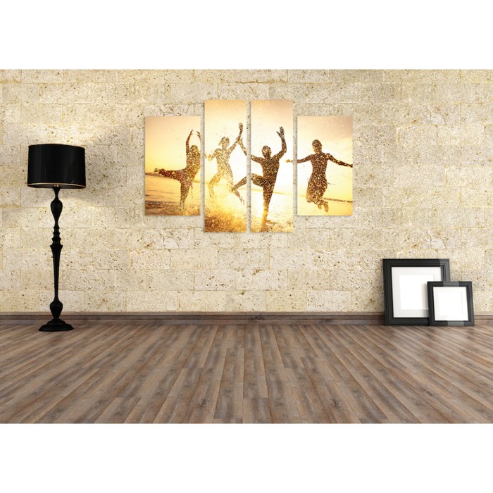 Модульная картина на стекле "Радость" 90*60 см