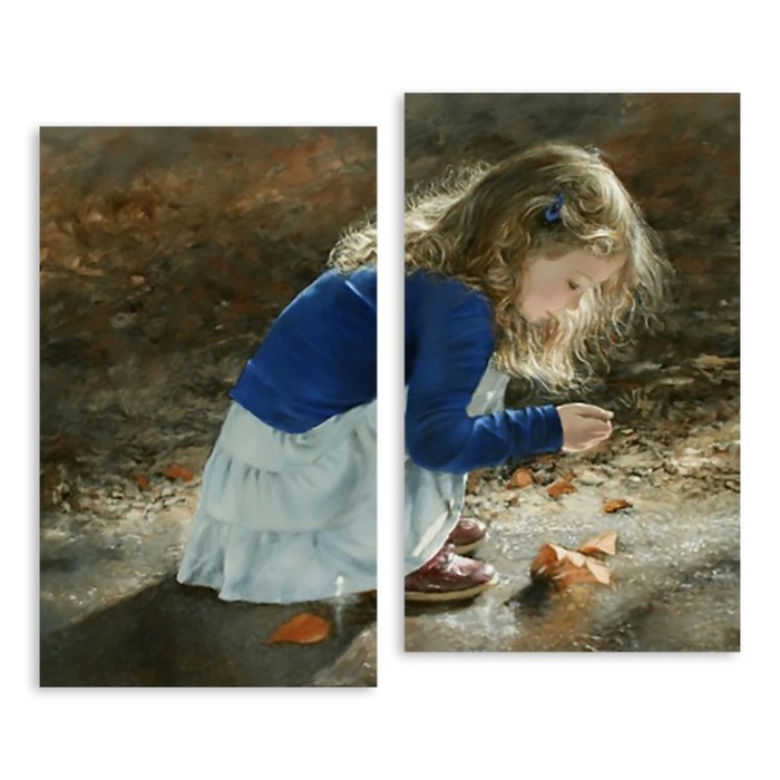 Модульная картина "Девочка" 90*78 см