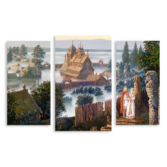 Модульная картина "Тридевятое царство" 90*57 см