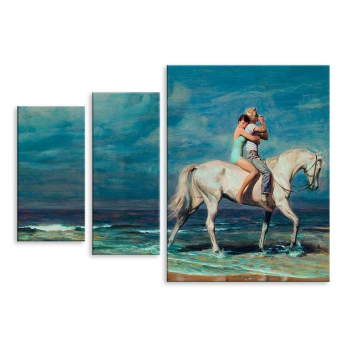 Модульная картина "На пляже" 90*63 см