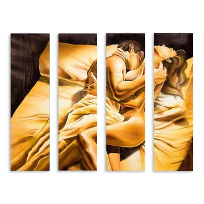 Модульная картина "Страстные объятия" 90*71 см