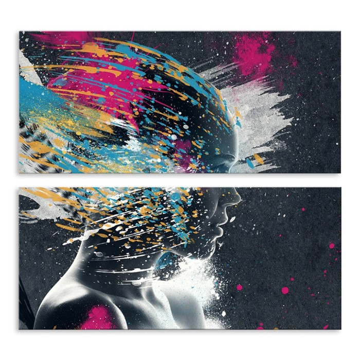 Модульная картина "Шальная" 90*41 см