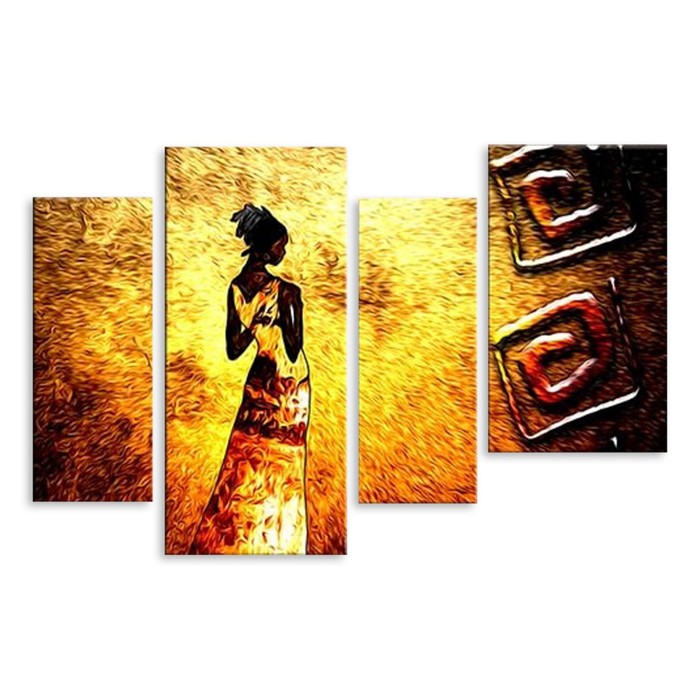 Модульная картина на стекле "В огне" 120*76 см