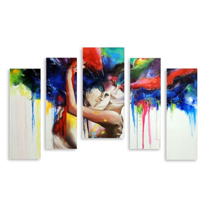 Модульная картина "Красочные объятия" 150*93 см