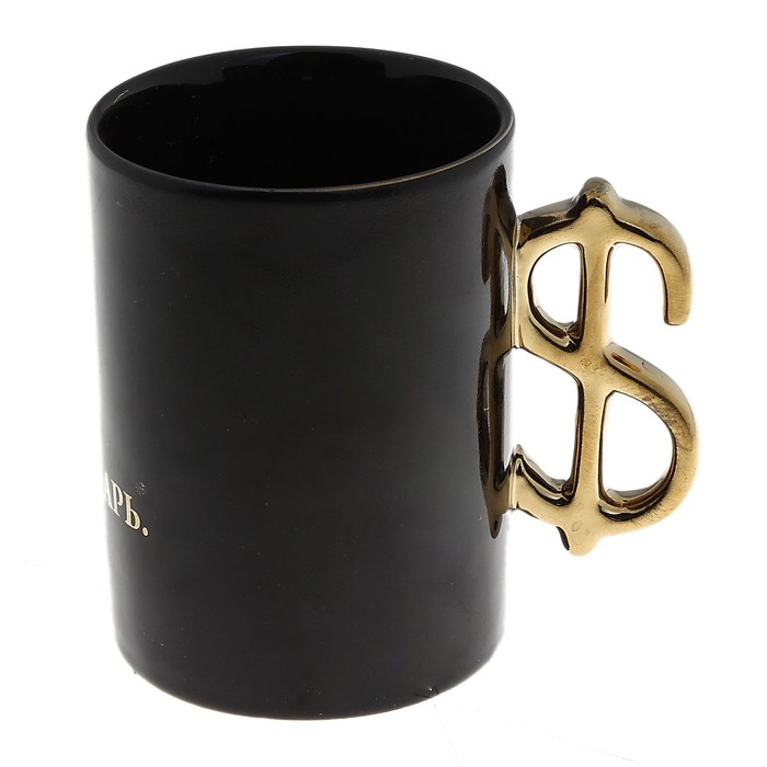 Кружка с ручкой в форме доллара "Просто царь", 350 мл
