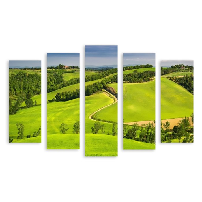 Модульная картина "Просторы Тосканы" 120*75 см