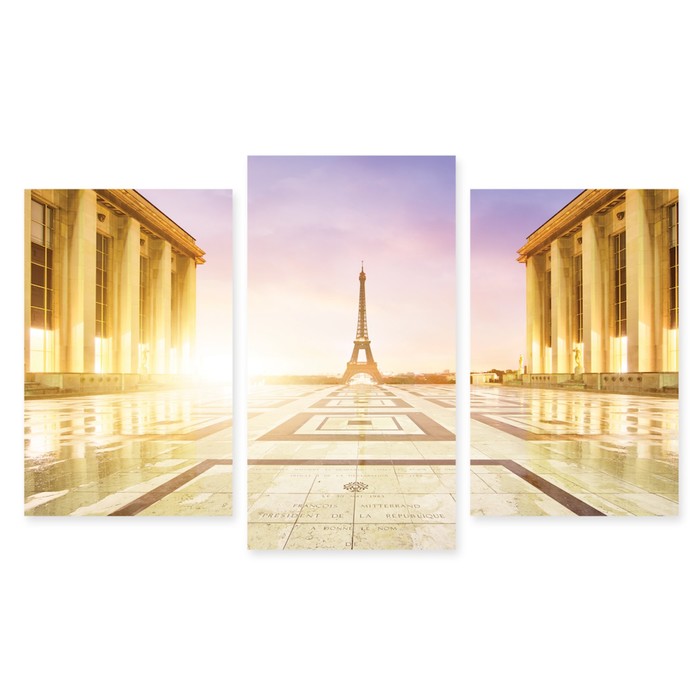 Модульная картина на стекле "Дворец Шайо" 150*88 см