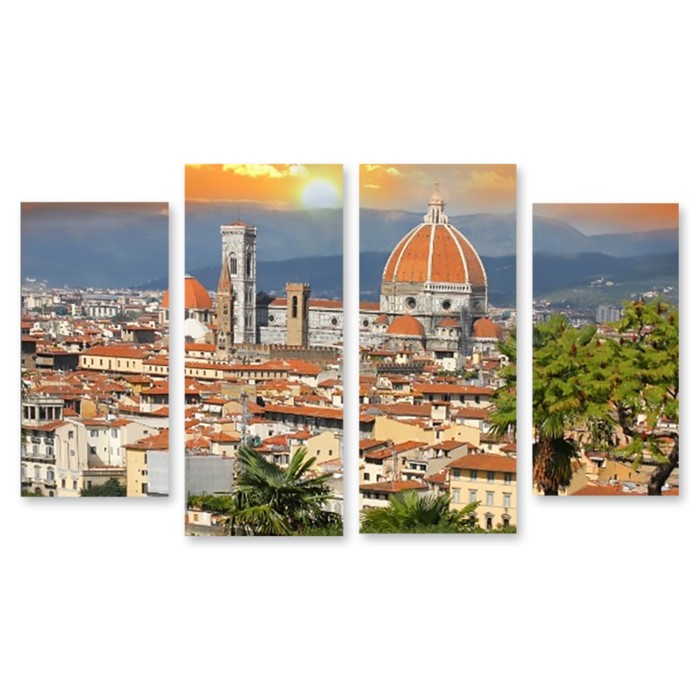 Модульная картина на стекле "Сказочная Флоренция" 120*68 см