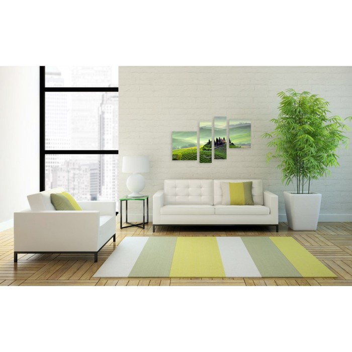 Модульная картина на стекле "Волшебная Тоскана" 150*90 см