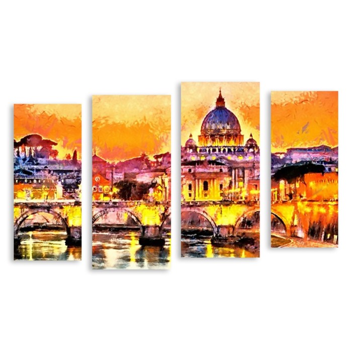 Модульная картина на стекле "Ватикан" 150*125 см