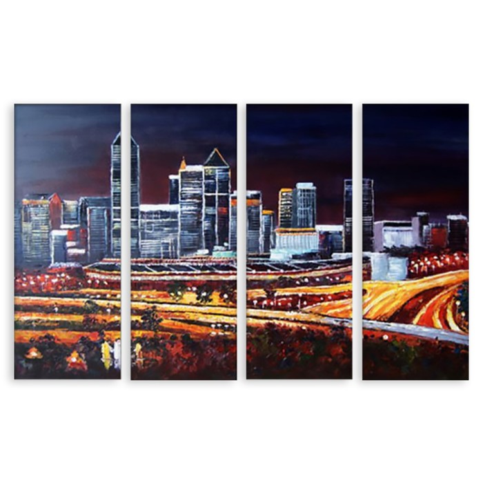 Модульная картина "Вечерний мегаполис" 150*92 см