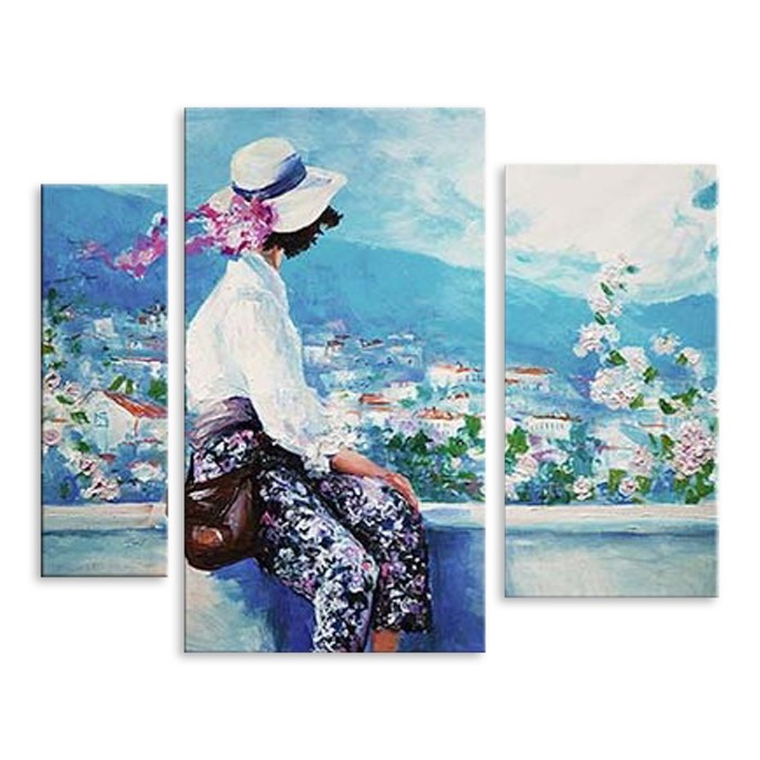 Модульная картина "Вид на город" 150*120 см