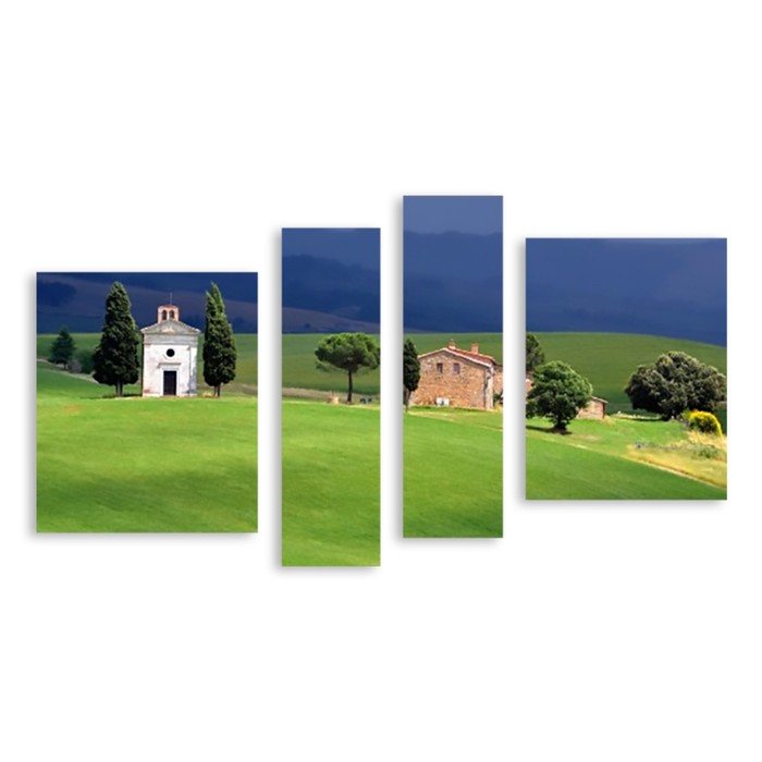 Модульная картина на стекле "Тоскана" 120*67 см