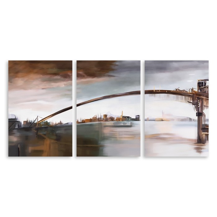 Модульная картина "Мост меланхолии" 120*57 см