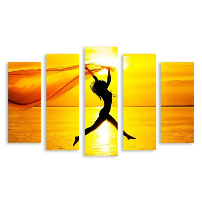 Модульная картина на стекле "Свобода" 150*90 см