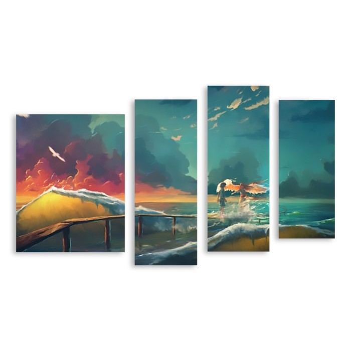 Модульная картина "Разлука" 120*69 см