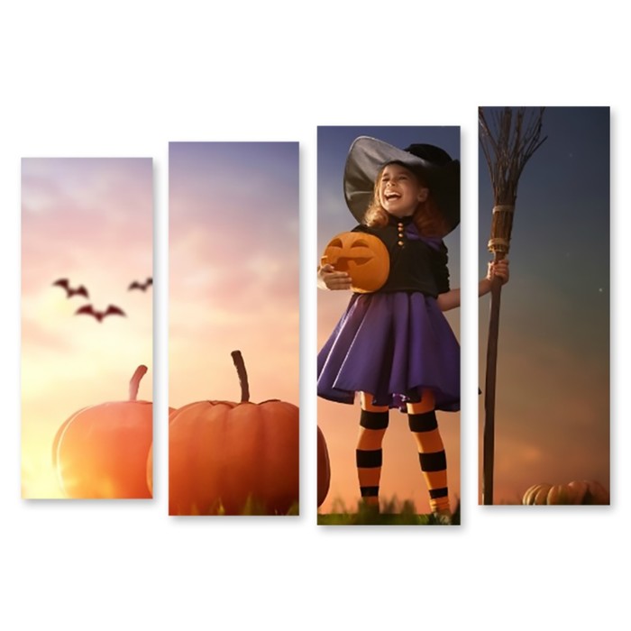 Модульная картина "Ведьмочка" 150*108 см