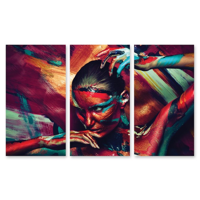 Модульная картина "Краски" 150*93 см