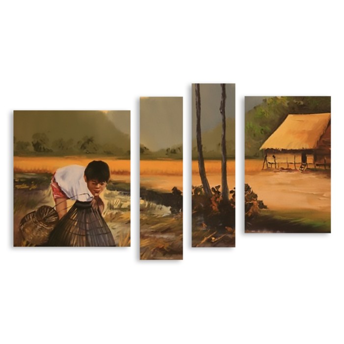 Модульная картина "Камбоджа" 90*51 см