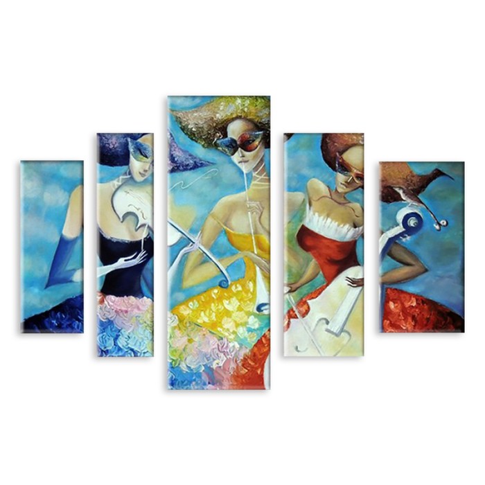 Модульная картина "Маскарад" 90*62 см