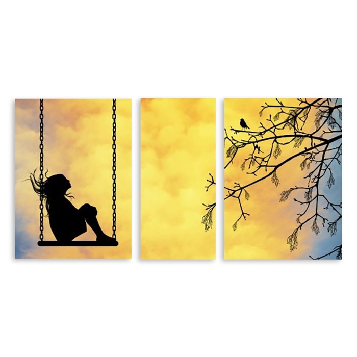 Модульная картина "Качеля" 120*59 см