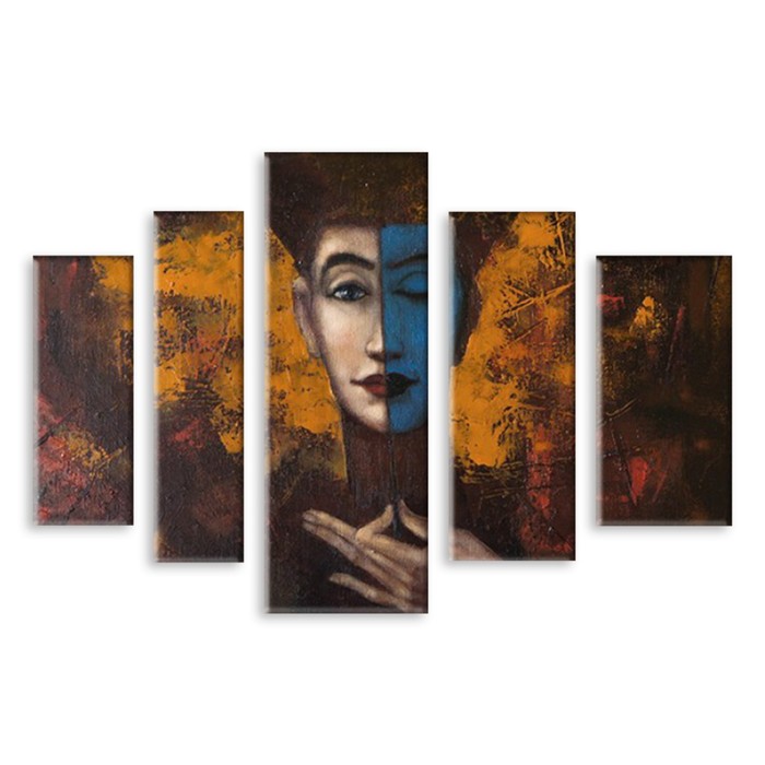 Модульная картина "В маске" 150*115 см
