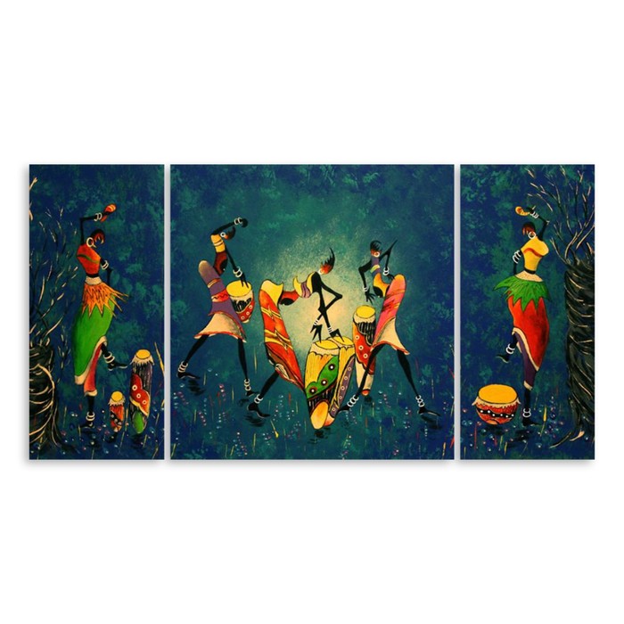 Модульная картина "Африканская культура" 90*47 см