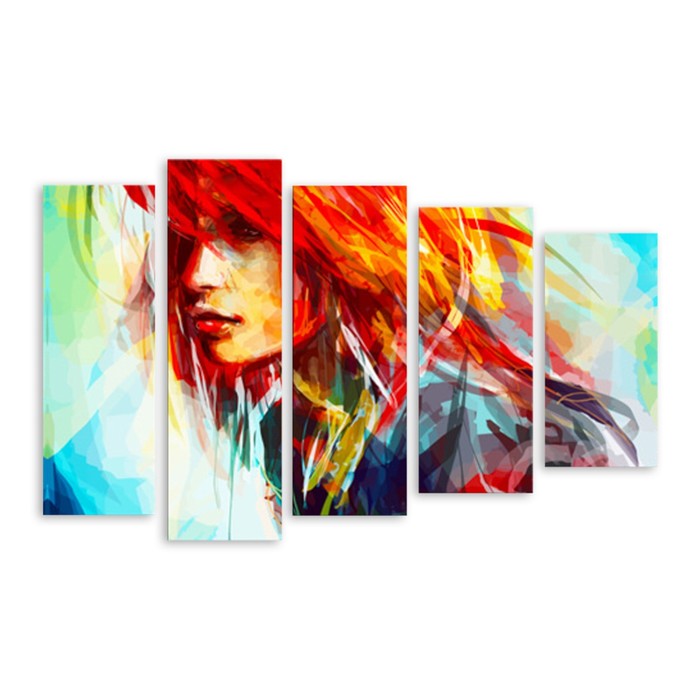 Модульная картина "Солнечная девушка" 90*47 см
