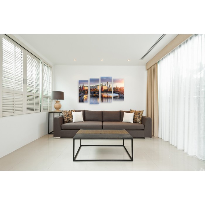 Модульная картина на стекле "Красавица Москва" 150*93 см