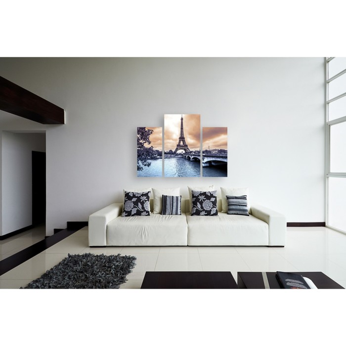Модульная картина "Вечер в Париже" 90*63 см