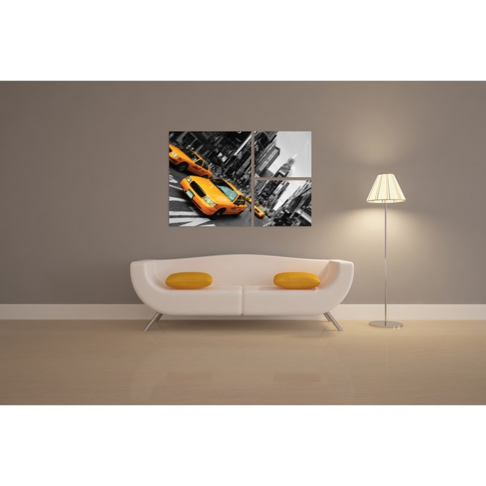 Модульная картина "Такси в Нью-Йорке" 120*80 см